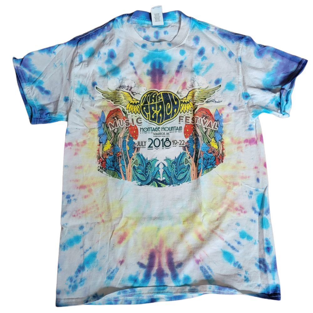 Gildan Unisex Multicolor Music Festival Montage Mountain July 2018 T Shirt Sz M